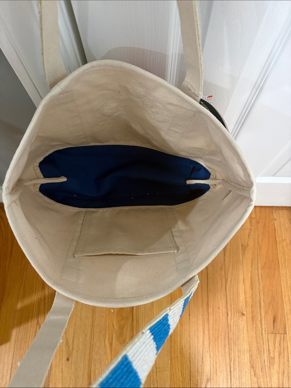 Canvas Lobster Tote Bag – Blue & Red - Picture 5 of 5